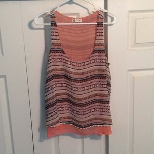 Coral patterned Tank Top